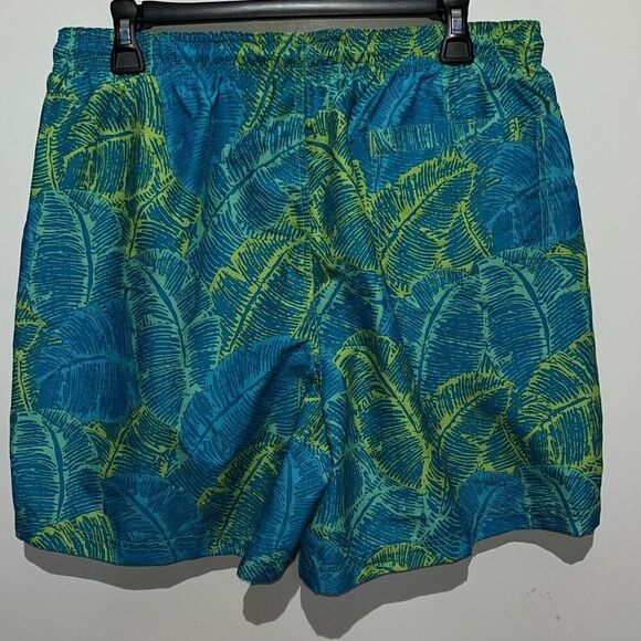 BOCA Classics Men's Blue Green Tropical Drawstring Mesh Lined Swim Trunks Medium - Picture 4 of 10